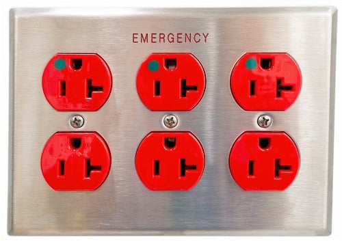 red outlet recepticles